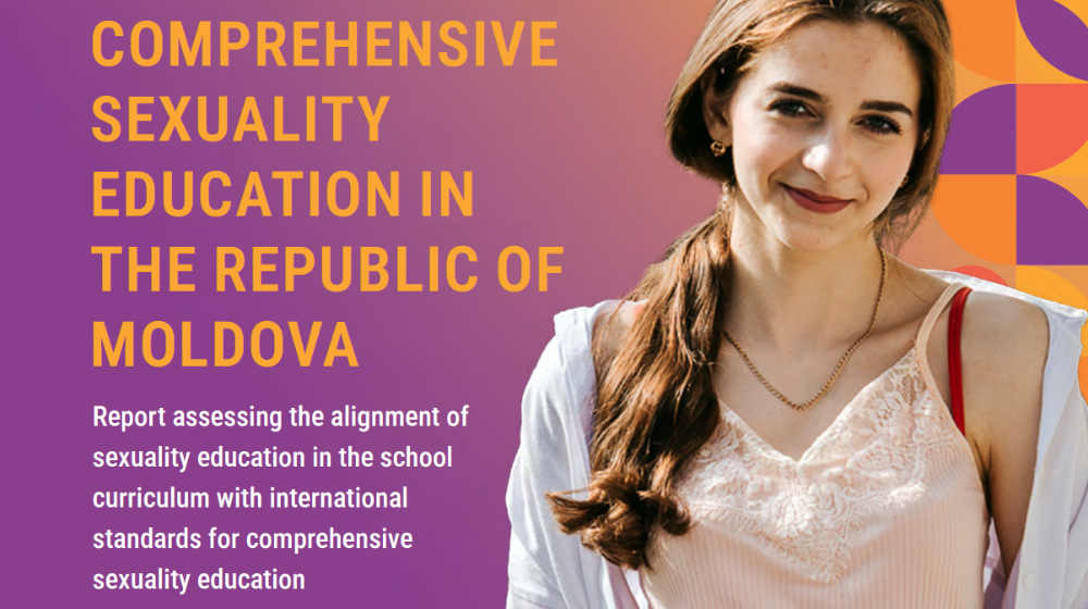 Cover of publication is purple with orange and white text. There is a photo of a young woman smiling into the camera.