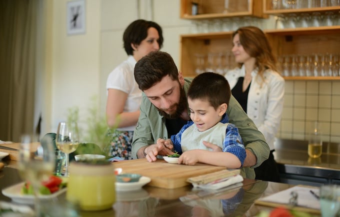 Father's Day cooking class at the Culinarium Cooking School in Tbilisi