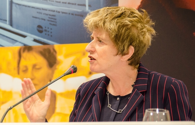 UNFPA Deputy Executive Director Kate Gilmore speaks at the regional UNFPA conference on Promoting Health and Rights, Reducing Inequalities, in Sofia on 27 May 2015
