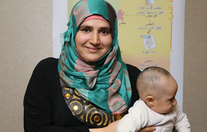 Syrian midwife Shatha Al Mostafa