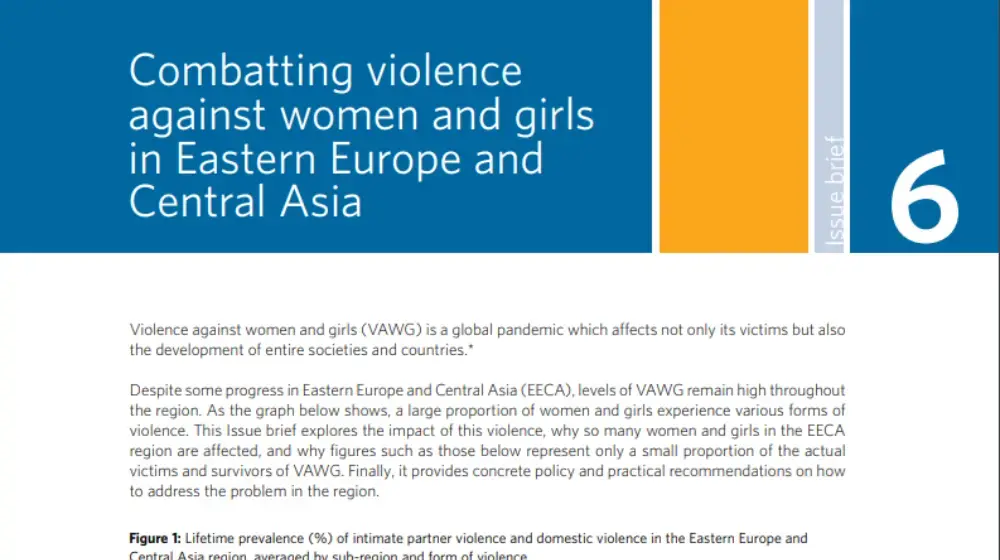 Combatting Violence Against Women and Girls in Eastern Europe and Central Asia