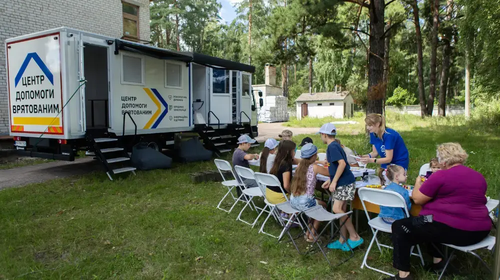 Ukraine photo story: How mobile support centres are helping communities overcome the psychological trauma of war