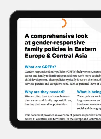 A comprehensive look at gender-responsive family policies in Eastern Europe & Central Asia