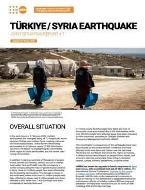 Türkiye / Syria Earthquake Joint Situation Report # 1