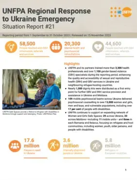 UNFPA Regional Response to Ukraine Emergency Situation Report #21