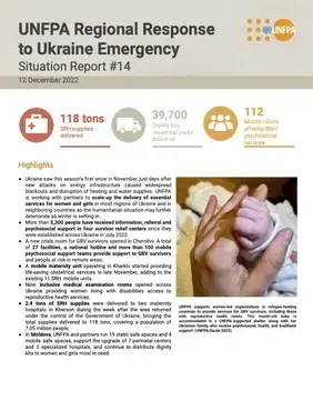 Ukraine Emergency Situation Report #14 – 12 December 2022