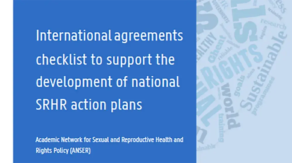 International agreements checklist to support the development of national SRHR action plans