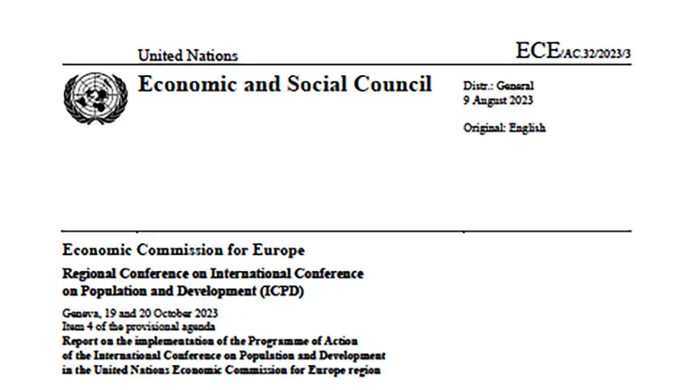 Extracts from the United Nations Economic Commission for Europe Report on the implementation of the Programme of Action of the International Conference on Population and Development [Print]